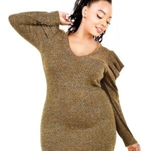 Beautiful dress plus sizes mustard color very comfortable